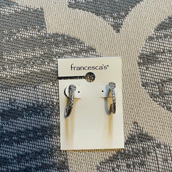 Francesca's Iona Snake Hoop Earrings - Picture 3 of 6